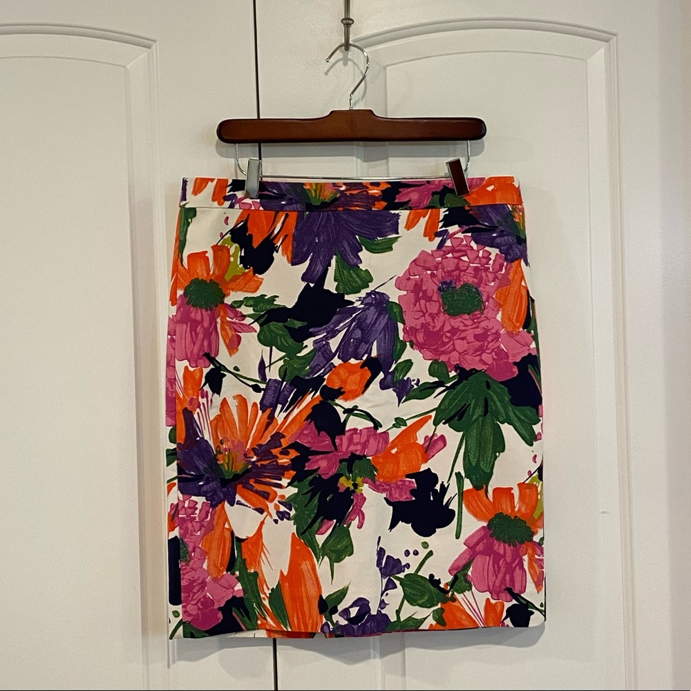 J. Crew Floral No. 2 Pencil Skirt